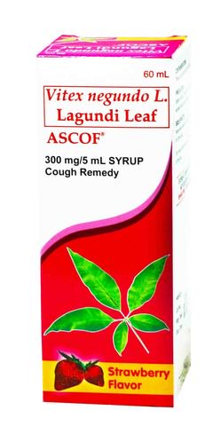 Ascof Strawberry Cough Remedy 300mg 60 ml