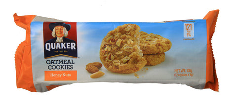 Quaker Oatmeal Cookies Honey Nuts 108 g