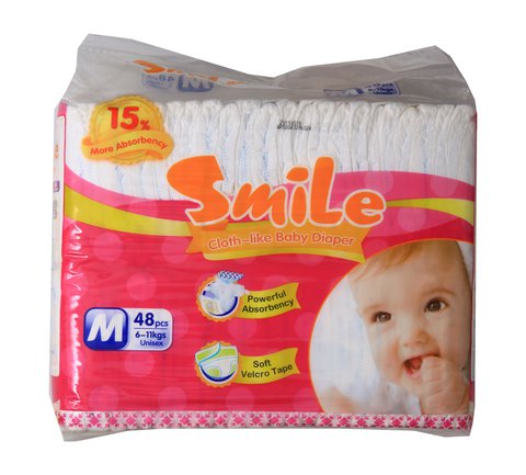 Smile Cloth-like Baby Diaper 6-11 kgs 48 pcs