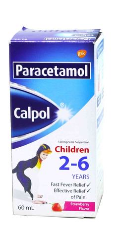 Calpol Suspension - Strawberry Flavor 20Mg (2-6 Years) 60 ml