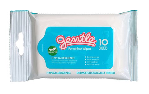 Gentle Feminine Wipes Menthol 10 sheets /pack