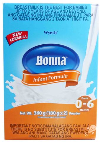 Bonna Infant Formula Milk Powder (From 0-6 Months) 360 g