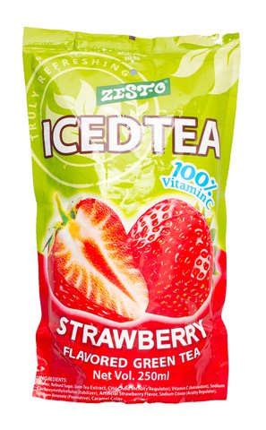 Zesto Iced Tea Strawberry Flavored Green Tea 250 ml