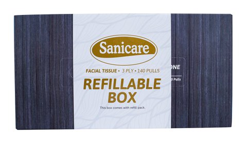 Sanicare Facial Tissue 3 Ply 140 pulls /pack