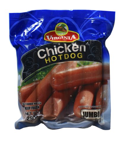 Virginia Chicken Hotdog Jumbo 250 g