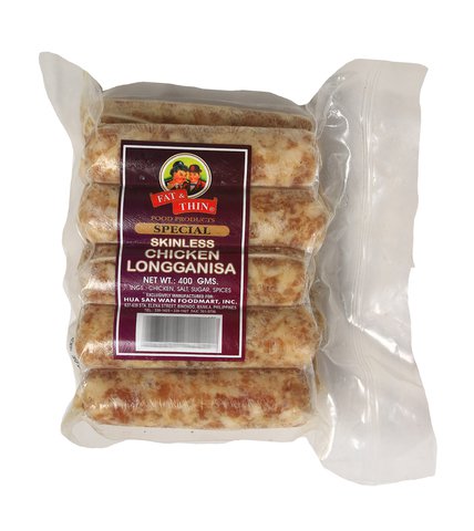 Fat &amp; Thin Skinless Chicken Longganisa 400 g