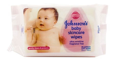 Johnson’s Baby Skincare Wipes Unscented 20 sheets /pack