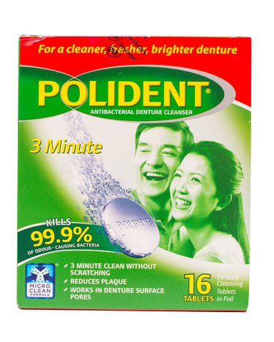 Polident Antibacterial Denture Cleanser 16 tablets