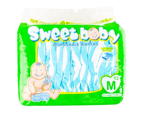 Sweet Baby Diapers Medium 12 pcs /pack