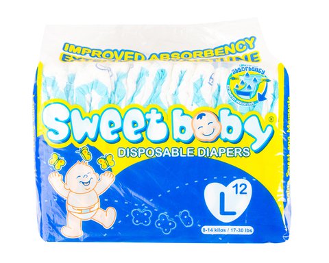 Sweet Baby Diapers Large 12 pcs /pack