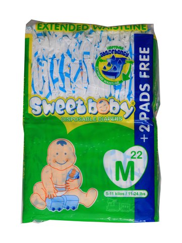 Sweet Baby Disposable Diapers Medium 22 pcs /pack