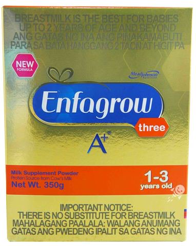 Enfagrow A+ Three Powdered Milk Drink New Formula (1-3 Years Old) 350 g