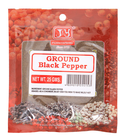 J&amp;Y Ground Black Pepper 25 g