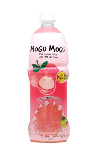 Mogumogu Lychee Juice With Nata De Coco 1 l