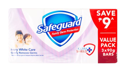 Safeguard Body Soap Ivory White Care 1 pack (3 pcs x 90 g)