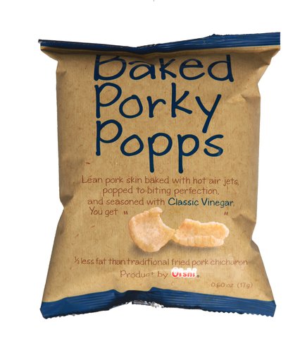 Oishi Baked Porky Popps Vinegar 17 g