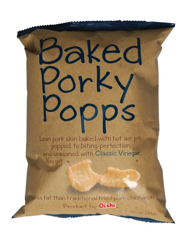 Oishi Baked Porky Popps Vinegar 34 g