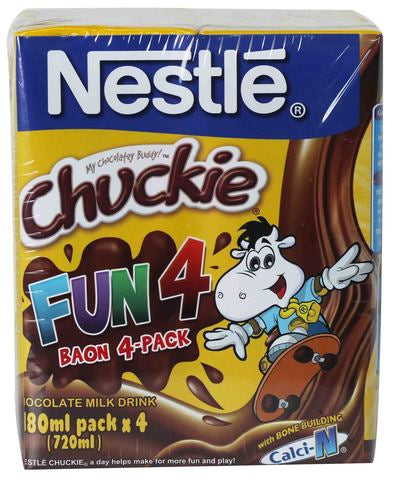 Chuckie Fun 4 Baon 4-Pack Chocolate Milk Drink 720 ml (4 packs)