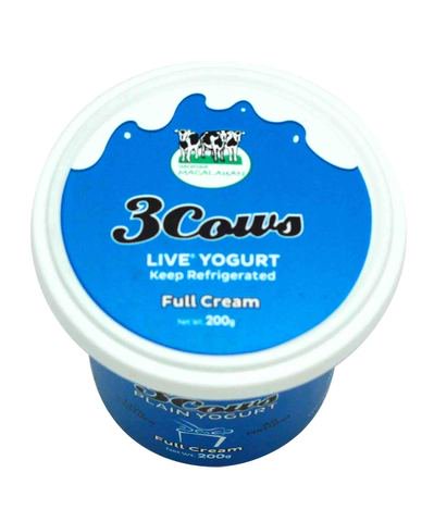 3 Cows Live Yogurt Full Cream 200 g