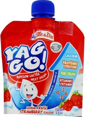 Elle &amp; Vire Yaggo Strawberry Nutri Drink 150 ml