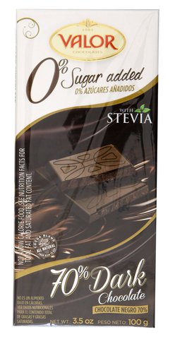 Valor Sugar Free Dark Chocolate 70% 100 g