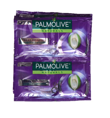 Palmolive Shampoo Silky Straight 1 pack (6 sachets x 13.5 ml)