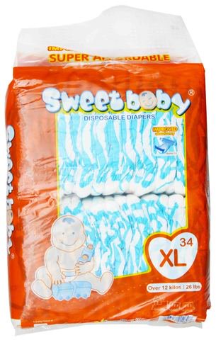 Sweet Baby Diapers Extra Large 34 pcs /pack