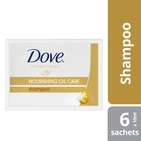 Dove Shampoo Nourishing Oil Care 10 ml x 6 pcs