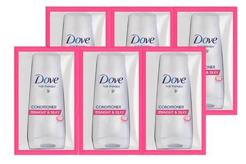 Dove Hair Conditioner Straight &amp; Silky 6 sachets x 10 ml