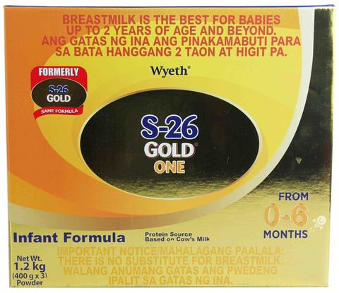 S-26 Gold 0-6 Months Infant Formula 1.2 kg