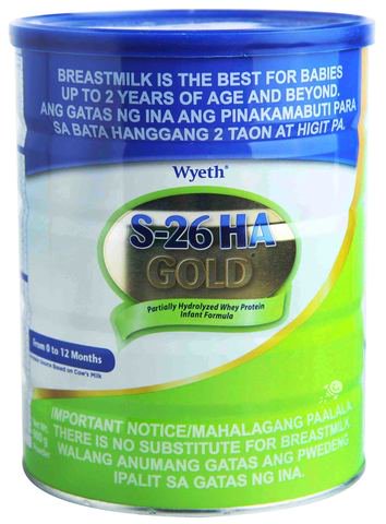 S-26 HA Gold Milk Infant Formula (From 0-12 Months) 900 g
