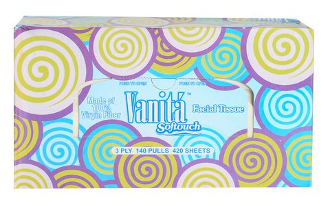 Vanita Softouch Facial Tissue 3 Ply 420 sheets /pack