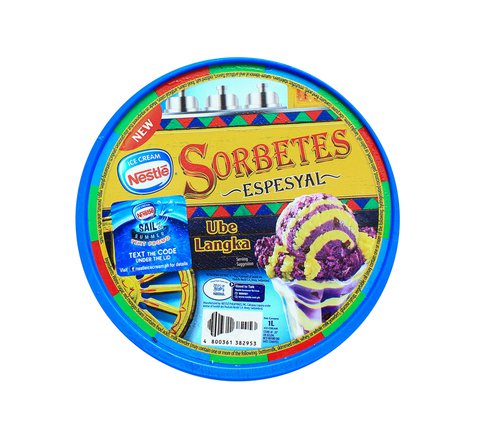 Nestle Sorbetes Espesyal Ube Langka Ice Cream 1 l