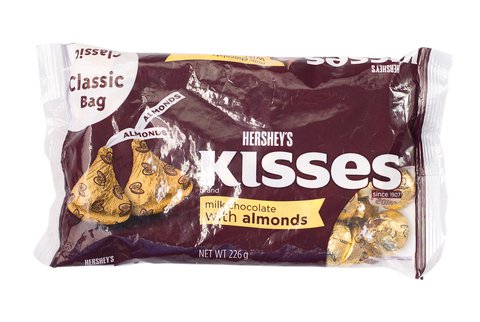 Hershey's Kisses Milk Chocolate With Almonds 226 g