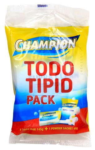 Champion Todo Tipid Pack White Detergent Bar + Powder 145 g