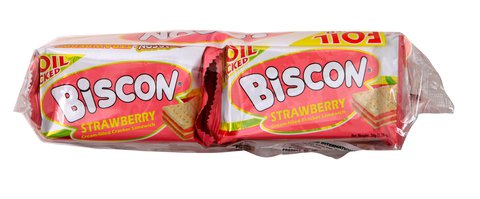 Biscon Strawberry Sandwich Cracker 34 g