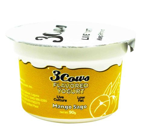 3 Cows Live Yogurt Mango Sago 90 ml