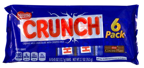 Nestle Crunch Creamy Milk Chocolate With Crisped Rice 6 pcs /pack