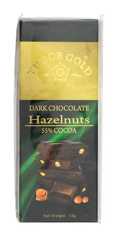 Tudor Gold Hazelnut Chocolate 55% Cocoa 55 g