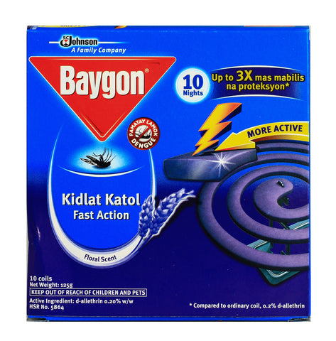 Baygon Kidlat Scented Coil 10 coil /pack