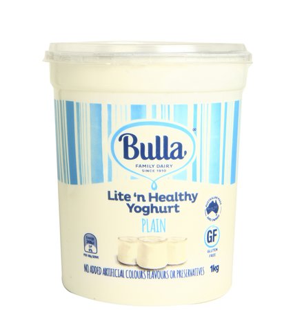 Bulla Lite 'n Healthy Yoghurt Plain 1 kg