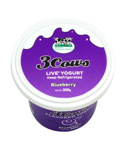 3 Cows Live Yogurt Blueberry 200 g