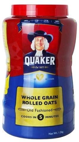 Quaker Whole Grain Rolled Oats Pet Bottle 1.2 kg