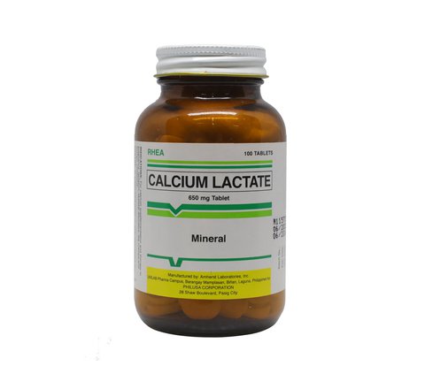 Rhea Calcium Lactate 100 tablets /bottle