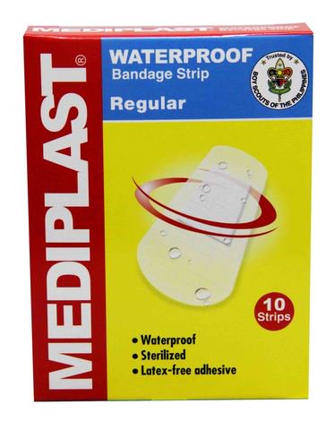Mediplast Water Proof Regular Bandage Strip 10 pcs /pack
