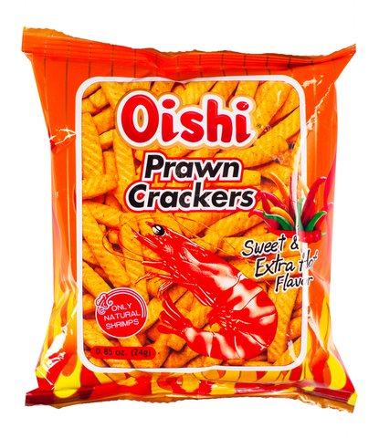 Oishi Prawn Cracker Sweet &amp; Hot 24 g