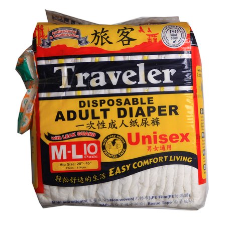 Traveler Adult Diaper Unisex M-L 10 pcs /pack