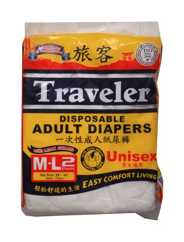Traveler Adult Diaper M-L 2 pcs /pack