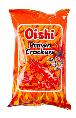 Oishi Prawn Cracker Sweet &amp; Hot 60 g