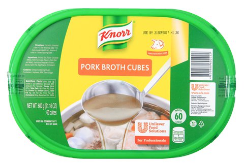 Knorr Cubes Pork Pack 60 cubes /pack (600 g)